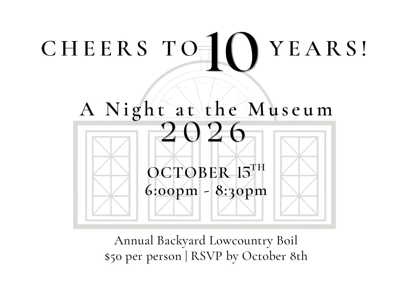 Cheers for 10 Years invitation